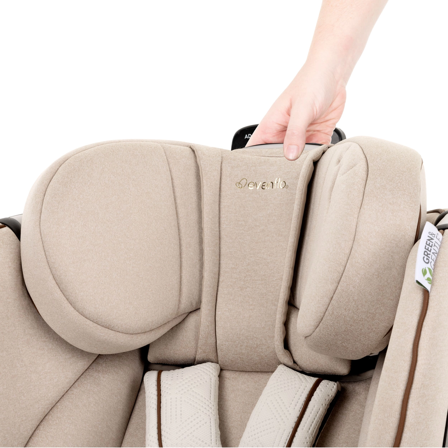 LIMITED EDITION Evenflo Revolve360 Extend All-In-One Rotational Car Seat With Green & Gentle Fabric