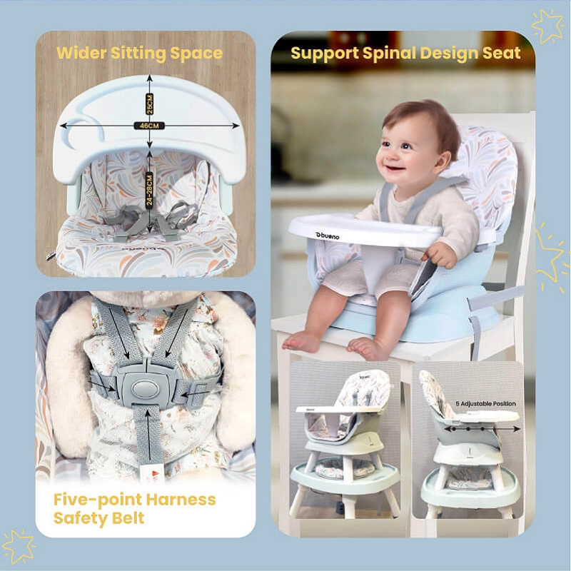 Bueno Grow360 10in1 Multifunction High Chair & Activity Center