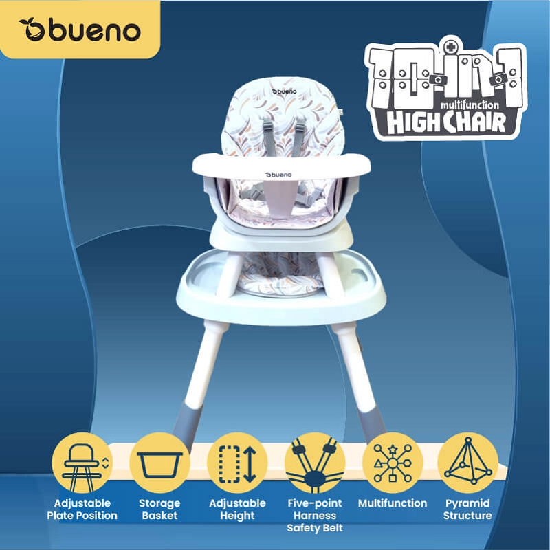 Bueno Grow360 10in1 Multifunction High Chair & Activity Center