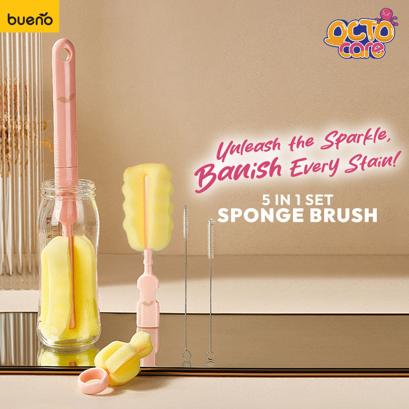 Bueno Octocare 5 in 1 Sponge Brush Set