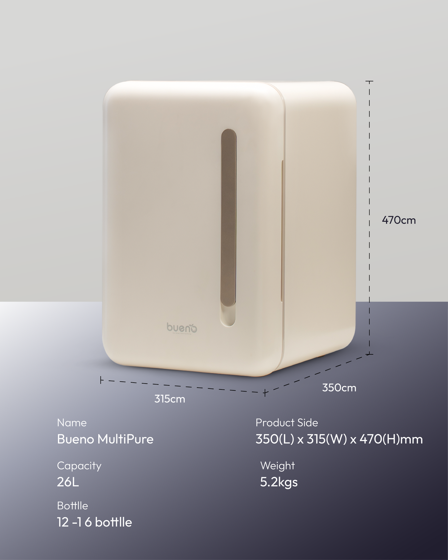 Bueno Multipure+ UV LED Plasma Ions Sterilizer & Dryer - 26L (FREE Bueno MultiCook Pot)