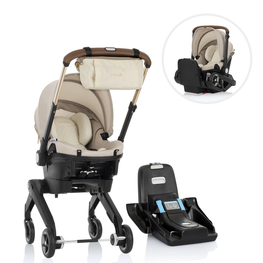 LIMITED EDITION Evenflo Shyft Dualride Infant Car Seat Stroller Combo With Green & Gentle Fabric