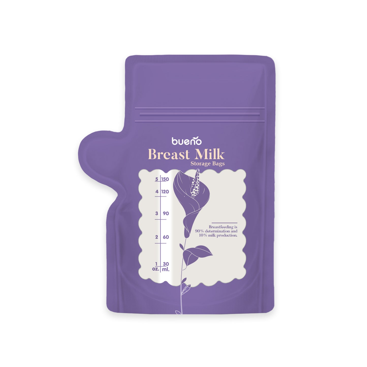 Bueno Double Ziplock Breast Milk Storage Bag- 5oz/8oz