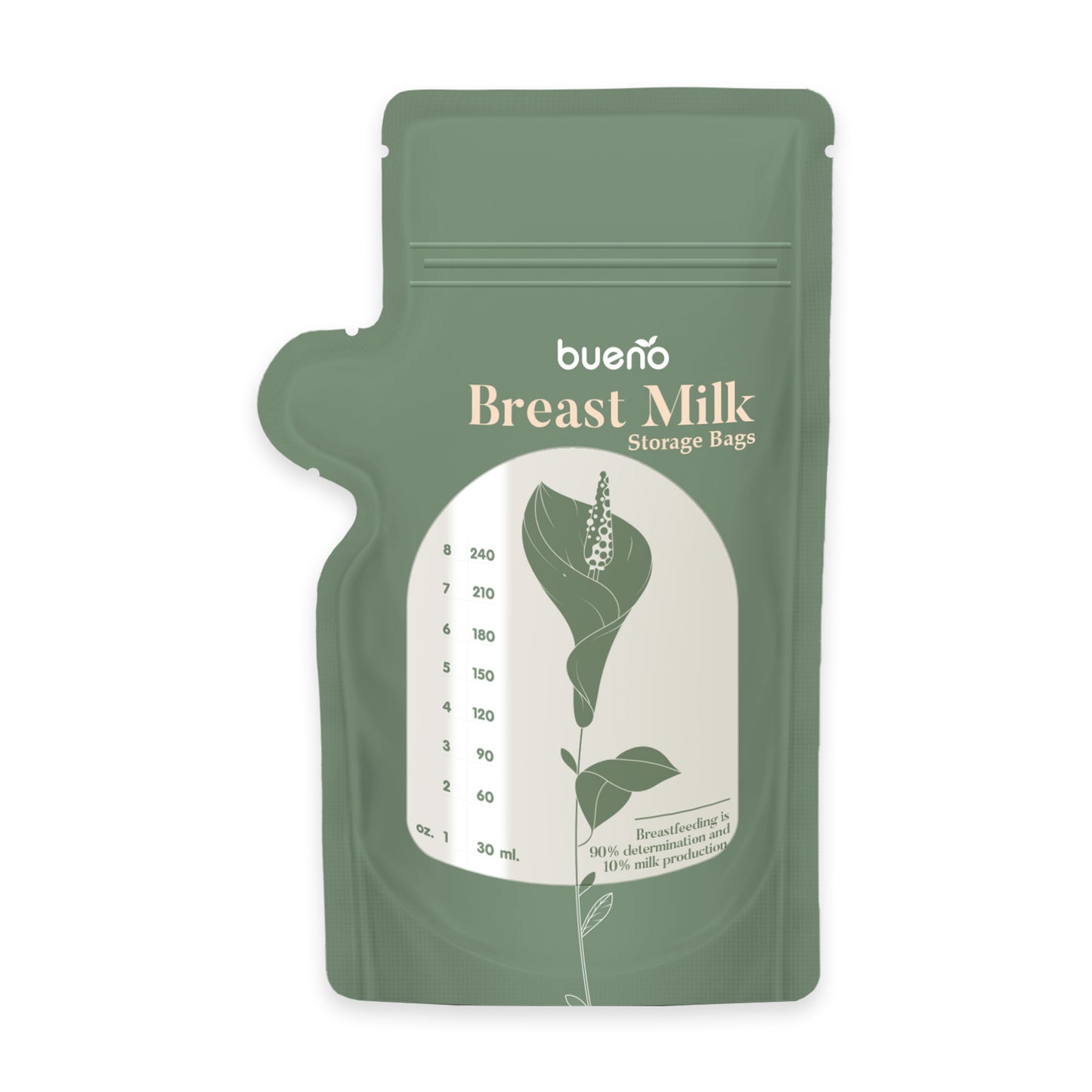 Bueno Double Ziplock Breast Milk Storage Bag- 5oz/8oz