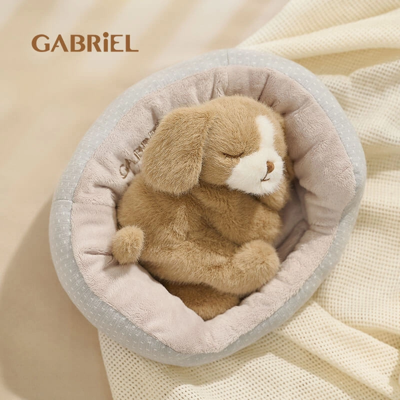 GABRiEL Loulou Sleeping Puppy Plush Doll (Come With Doll Bed)