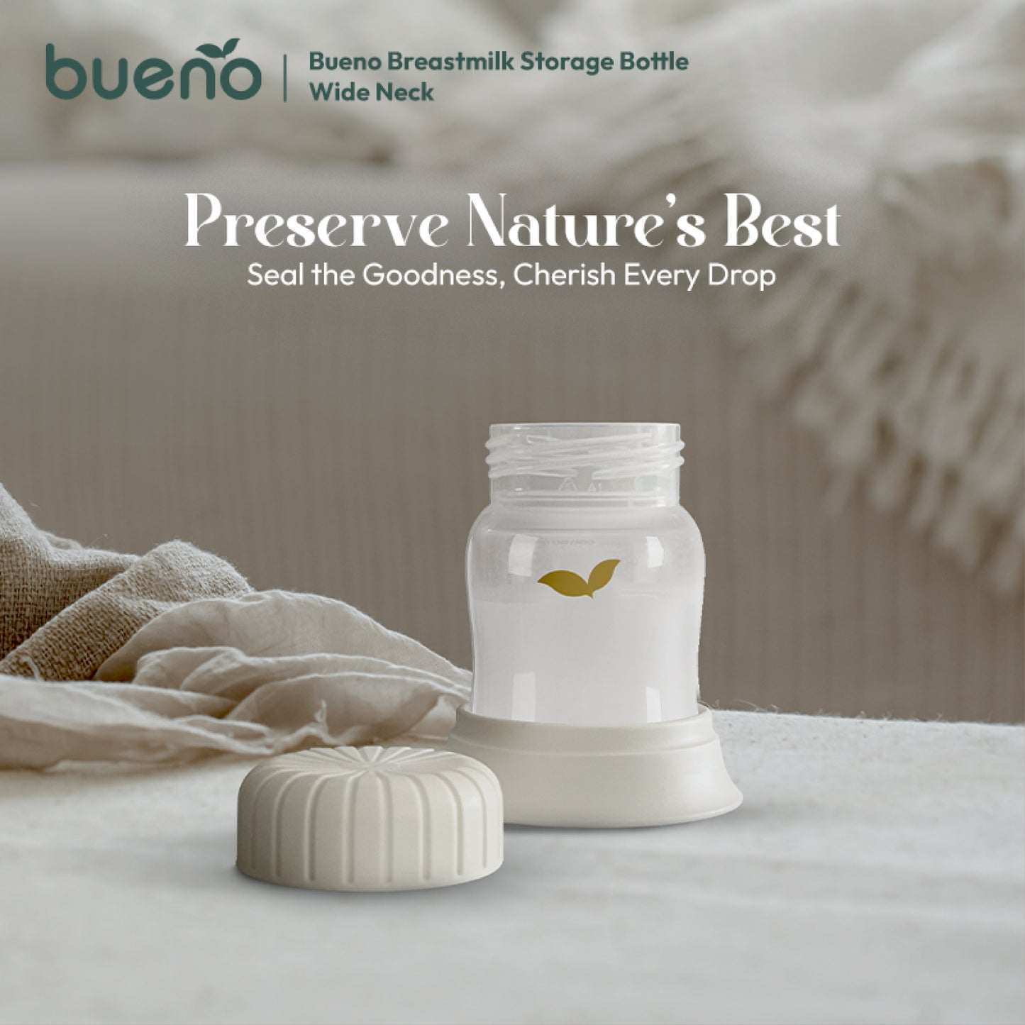 Bueno Breastmilk Storage Bottle - Wide Neck